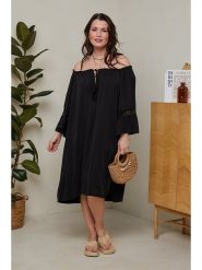 Curvy Lady Sukienka w kolorze czarnym rozmiar: 40/42. Czarne sukienki damskie Curvy Lady, bez wzorów, z koronki, klasyczne, bez ramiączek. Za 119.40 zł.