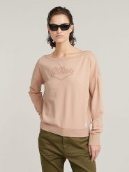 G-Star Bluza w kolorze jasnoróżowym rozmiar: L. Różowe bluzy damskie G-Star, l, bez wzorów, z bawełny, bez kaptura. Za 118.56 zł.