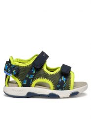 Geox Sandały B Sandal Multy B450FA 014CE CE3F4 S Khaki. Brązowe sandały chłopięce Geox, z materiału, bez zapięcia. Za 169.99 zł.