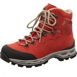 Buty trekkingowe damskie Meindl Bellavista. Czerwone obuwie trekkingowe damskie MEINDL, z materiału, za kostkę, bez zapięcia. Za 1,694.00 zł.