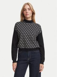 Guess Sweter W5BR23 Z3JD2 Czarny Regular Fit. Czarne swetry klasyczne damskie Guess, l, z syntetyku, bez kołnierzyka. Za 434.99 zł.