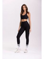 Onamaste Legginsy sportowe "Lotus" w kolorze czarnym rozmiar: L/XL. Czarne legginsy damskie Onamaste, l, bez wzorów, z materiału. Za 105.88 zł.