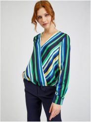 Orsay Bluzka w kolorze zielono-niebieskim rozmiar: 36. Niebieskie bluzki damskie Orsay, bez wzorów, bez kołnierzyka, bez ramiączek. Za 74.11 zł.