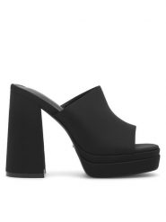 DeeZee Klapki TS5527-01 Czarny. Czarne klapki damskie DeeZee, bez wzorów, z materiału, bez obcasa, bez zapięcia. Za 139.99 zł.
