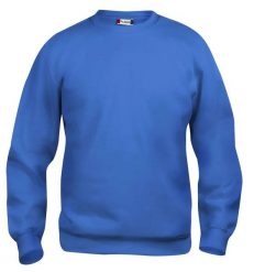 Clique Basic Roundneck Junior blu królewski bluza junior – royal blue. Niebieskie bluzy damskie CLIQUE, bez wzorów, z bawełny, bez kaptura. Za 141.17 zł.