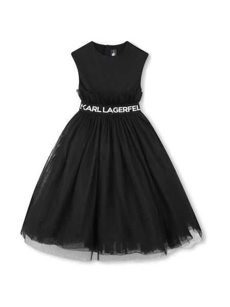 Karl Lagerfeld Kids Sukienka codzienna Z30467 D Czarny Regular Fit. Czarne sukienki dziewczęce Karl Lagerfeld Kids, bez wzorów, z syntetyku. Za 389.99 zł.