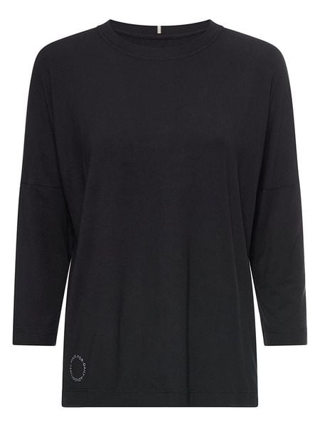 Camel Active Koszulka w kolorze czarnym rozmiar: M. Czarne bluzki damskie Camel Active, m, bez wzorów, z wiskozy, bez kołnierzyka, bez ramiączek. Za 100.52 zł.
