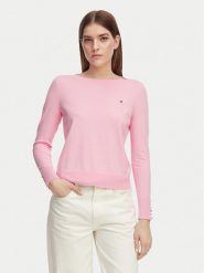 Tommy Hilfiger Sweter WW0WW40099 Różowy jasny Regular Fit. Czerwone swetry klasyczne damskie Tommy Hilfiger, xs, z syntetyku, bez kołnierzyka. Za 409.99 zł.