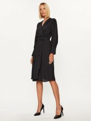 Rinascimento Sukienka codzienna CFC0116051003 Czarny Regular Fit. Czarne sukienki damskie Rinascimento, bez wzorów, z syntetyku, bez ramiączek. Za 449.99 zł.