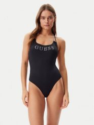 Guess Strój kąpielowy E5GJ53 MC040 Czarny. Czarne stroje jednoczęściowe Guess, z aplikacjami, z syntetyku. Za 239.99 zł.