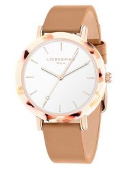 Liebeskind Zegarek kwarcowy w kolorze różowozłoto-jasnobrązowo-białym rozmiar: onesize. Brązowe, analogowe zegarki damskie Liebeskind, ze stali. Za 347.99 zł.
