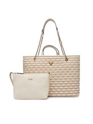 Guess Torebka Giully II HWAG96 73290 Beżowy jasny. Brązowe shopper bag Guess, z materiału, bez dodatków. Za 780.99 zł.