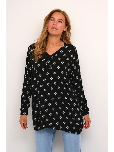 Kaffe Tunika w kolorze czarnym rozmiar: 34. Czarne tuniki damskie Kaffe, na co dzień, s, bez wzorów, z wiskozy, klasyczne, bez kołnierzyka, bez ramiączek. Za 163.45 zł.