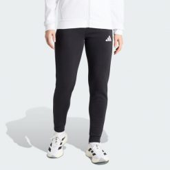 Spodnie dresowe Entrada26. Białe spodnie sportowe damskie Adidas, l, z aplikacjami, z bawełny, z standardowym stanem, na fitness i siłownię. Za 199.00 zł.