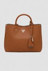 GUESS Brązowa torebka damska Meridian. Brązowe torebki klasyczne damskie Guess, ze skóry ekologicznej, bez dodatków. W wyprzedaży za 509.99 zł.