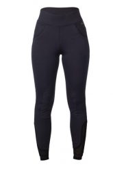 Damskie legginsy jeździeckie o średniej przyczepności HKM Tammy. Czarne legginsy damskie HKM, bez wzorów, z materiału. Za 271.55 zł.