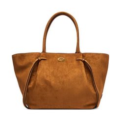 Torebka Guess. Brązowe shopper bag Guess, z aplikacjami, bez dodatków. Za 674.99 zł.