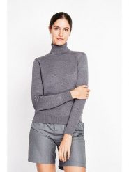 ASSUILI Golf w kolorze szarym rozmiar: 38. Szare golfy damskie Assuili, bez wzorów, bez ramiączek. Za 175.67 zł.