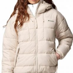 Kurtka COLUMBIA PIKE LAKE III HOODED JACKET Biały. Brązowe kurtki damskie Columbia, xs, bez wzorów, z materiału, bez kaptura. Za 604.99 zł.