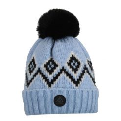 Czapka Peak Mountain Monceau. Niebieskie czapki damskie Peak Mountain, na zimę, bez wzorów. W wyprzedaży za 132.50 zł.