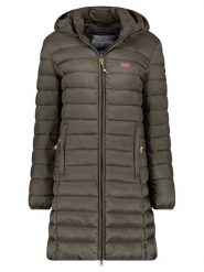 Geographical Norway Płaszcz pikowany "Atikolor" w kolorze khaki rozmiar: L. Brązowe płaszcze damskie Geographical Norway, l, bez wzorów, bez kaptura. Za 145.95 zł.