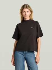 G-Star Koszulka w kolorze czarnym rozmiar: XXS. Czarne bluzki damskie G-Star, xxs, bez wzorów, z bawełny, retro, bez kołnierzyka, bez ramiączek. Za 149.95 zł.