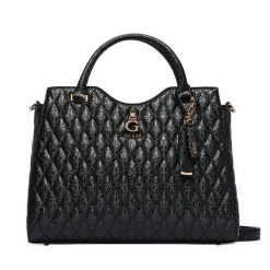 Torebka Guess. Czarne kuferki damskie Guess, z aplikacjami, bez dodatków. Za 634.99 zł.