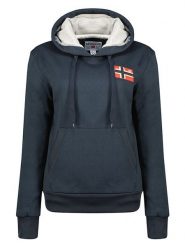 Geographical Norway Bluza "Genifer" w kolorze granatowym rozmiar: XL. Niebieskie bluzy damskie Geographical Norway, xl, bez wzorów, z kapturem. Za 105.38 zł.
