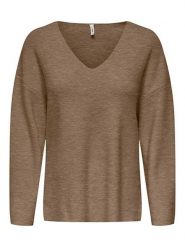ONLY Sweter w kolorze brązowym rozmiar: L. Brązowe swetry klasyczne damskie Only, l, ze splotem, bez kołnierzyka. Za 87.81 zł.