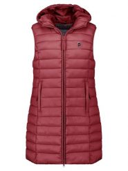 ANAPURNA Kamizelka pikowana "Vakitalana Long" w kolorze bordowym rozmiar: S. Czerwone kamizelki damskie ANAPURNA, s, bez wzorów, bez kaptura. Za 194.15 zł.