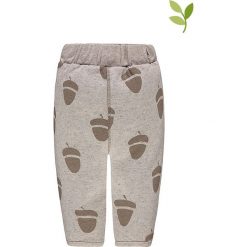 Spodnie w kolorze jasnobrązowym. Brązowe spodnie niemowlęce Organic Fashion for Kids, z bawełny. W wyprzedaży za 60.95 zł.