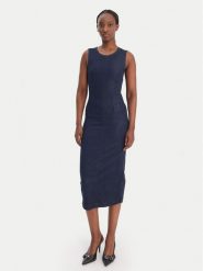 Guess Sukienka codzienna W6RK72 D6980 Granatowy Regular Fit. Niebieskie sukienki damskie Guess, z aplikacjami, z syntetyku, bez ramiączek. Za 659.99 zł.