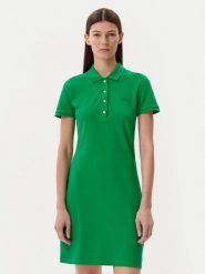 Lacoste Sukienka codzienna EF5473 Zielony Slim Fit. Zielone sukienki damskie Lacoste, bez wzorów, z bawełny, bez ramiączek. Za 419.99 zł.