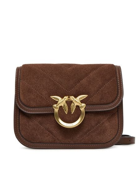 PINKO Torebka Love Box Bag Fl Mini AI 25-26 PLTT 104297 A2JH Brązowy. Brązowe listonoszki damskie Pinko, bez wzorów, ze skóry, bez dodatków. Za 1,079.00 zł.
