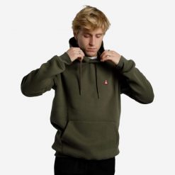 Bluza na deskorolkę z wytrzymałego materiału HD500 khaki. Zielone bluzy damskie Decathlon, na zimę, m, bez wzorów, z bawełny, bez kaptura. Za 139.99 zł.