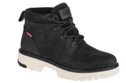 Buty trekkingowe damskie, Levi's Solvi Ankle. Czarne obuwie trekkingowe damskie Levi's, z materiału, bez zapięcia. Za 493.40 zł.