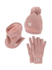 Damski Zimowy Zestaw Termiczny - Czapka + Rękawiczki + Komin - Różowy. Czerwone czapki damskie HEAT KEEPER, na zimę, bez wzorów, z dzianiny. Za 177.72 zł.