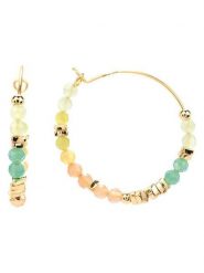 Luxenter Kolczyki-kreole z kryształami rozmiar: onesize. Żółte kolczyki damskie Luxenter, z kryształem, srebrne. Za 82.99 zł.