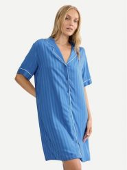 Triumph Koszula nocna Amourette Jacquard 10227274 Niebieski Relaxed Fit. Niebieskie koszule nocne i halki Triumph, bez wzorów, z wiskozy, bez ramiączek. Za 179.99 zł.