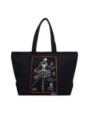 KARL LAGERFELD Torebka B3W50060 Czarny. Czarne shopper bag KARL LAGERFELD, bez wzorów, z materiału, bez dodatków. Za 339.99 zł.