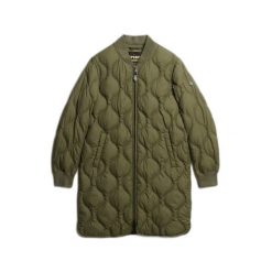 Damska kurtka puchowa Superdry. Zielone kurtki damskie Superdry, na zimę, bez wzorów, z puchu, bez kaptura. W wyprzedaży za 448.05 zł.
