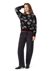 Scotch & Soda Sweter w kolorze szaro-czerwono-czarnym rozmiar: S. Czarne swetry klasyczne damskie Scotch & Soda, s, bez kołnierzyka. Za 187.99 zł.