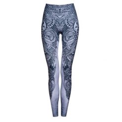 Legginsy sportowe damskie DEEP TRIP Totem. Szare legginsy damskie DEEP TRIP, l, bez wzorów, z elastanu, z podwyższonym stanem, na fitness i siłownię. Za 179.00 zł.