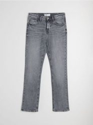 Jeansy comfort straight z efektem sprania - szary. Szare jeansy damskie Sinsay. Za 59.99 zł.
