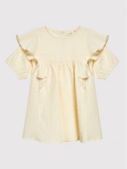 Lil' Atelier Sukienka codzienna 13200714 Beżowy Loose Fit. Brązowe sukienki dziewczęce Lil' Atelier, bez wzorów, z bawełny, bez ramiączek, proste. Za 159.99 zł.
