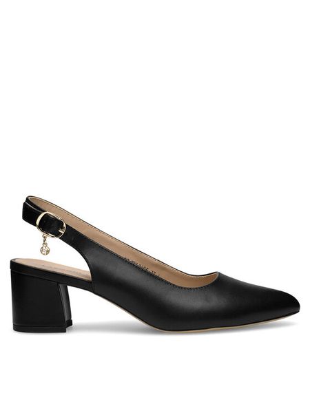 Lasocki Czółenka WYL3095-7Z-L Czarny. Czarne czółenka damskie Lasocki, bez wzorów, ze skóry, bez obcasa. Za 199.99 zł.