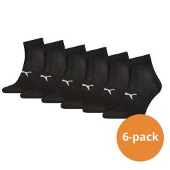 Skarpety Puma Sport Quarter Light, 6 pary czarnym. Czarne skarpetki damskie Puma, bez wzorów, z elastanu. Za 162.99 zł.