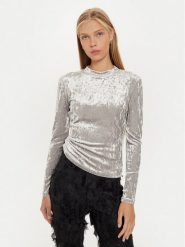 Marella Bluzka Balera 2423946035 Srebrny Regular Fit. Szare bluzki damskie Marella, xl, bez wzorów, z syntetyku, bez kołnierzyka, bez ramiączek. W wyprzedaży za 249.99 zł.