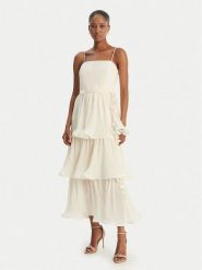 Guess Sukienka koktajlowa W6GKA GW2584 Écru Regular Fit. Sukienki damskie Guess, z aplikacjami, z syntetyku, wizytowe, bez ramiączek. Za 954.99 zł.