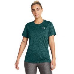 Koszulka damska Under Armour Tech SSC- Twist. Zielone koszulki sportowe damskie Under Armour, xs, bez wzorów, bez ramiączek, na fitness i siłownię. Za 89.99 zł.